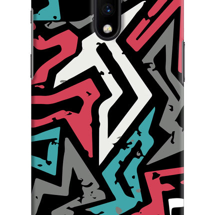 Geometric Graffiti Oneplus 7 Hard Case Back Cover by Casekaro