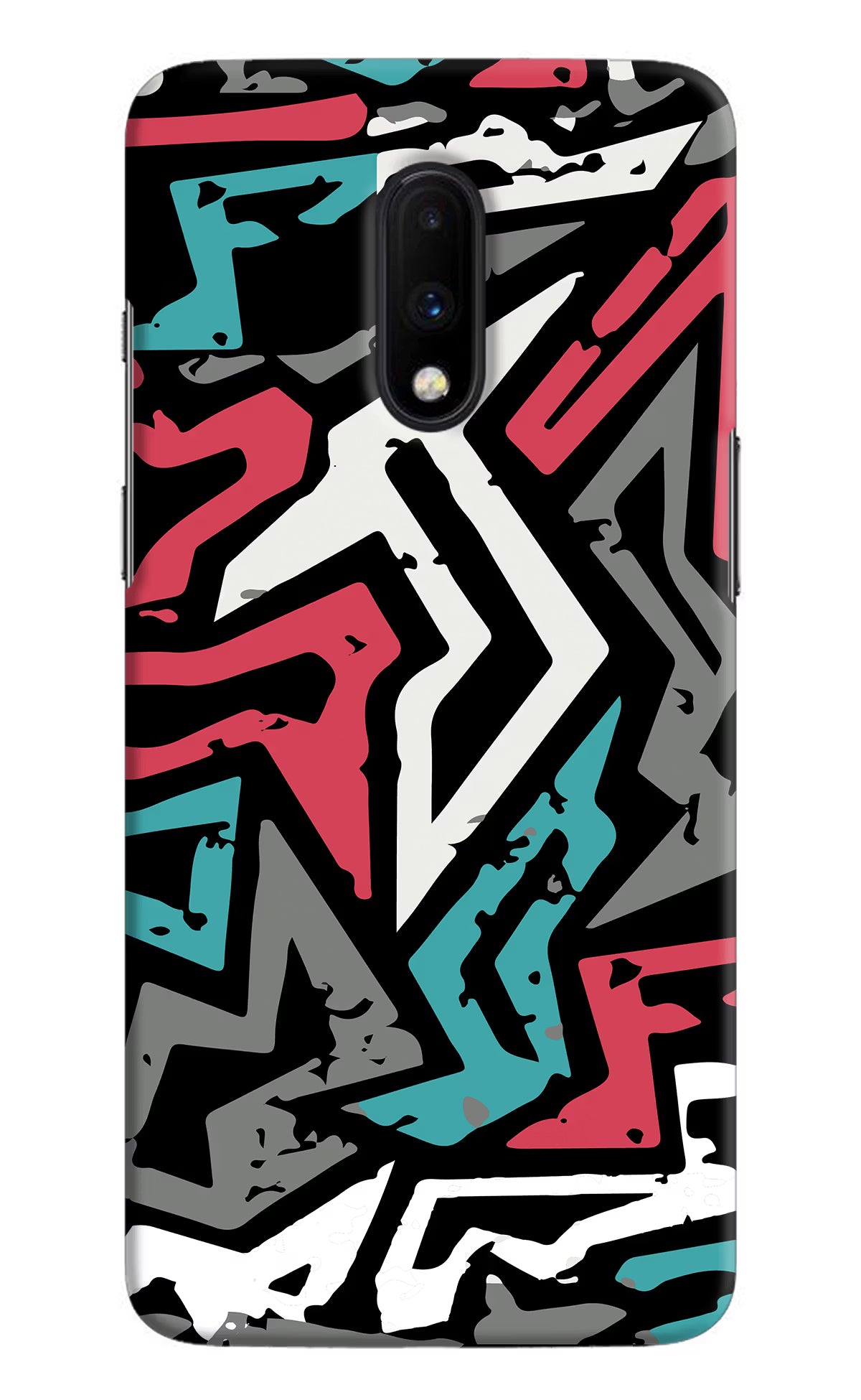 Geometric Graffiti Oneplus 7 Hard Case Back Cover by Casekaro