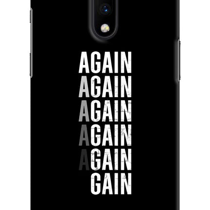 Again Again Gain Oneplus 7 Hard Case Back Cover by Casekaro