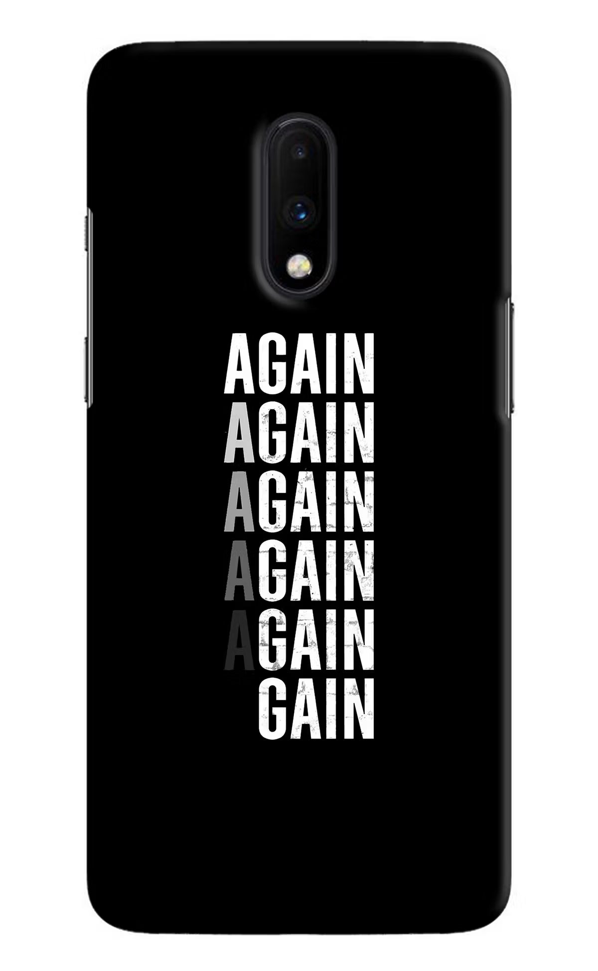 Again Again Gain Oneplus 7 Hard Case Back Cover by Casekaro
