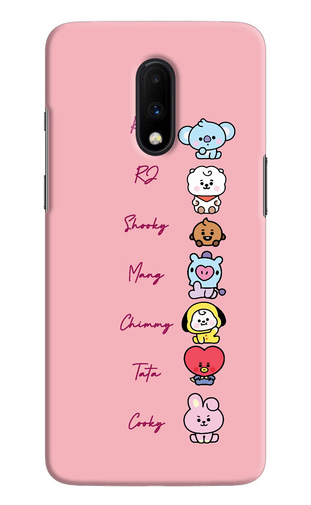 BTS names Oneplus 7 Hard Case Back Cover by Casekaro