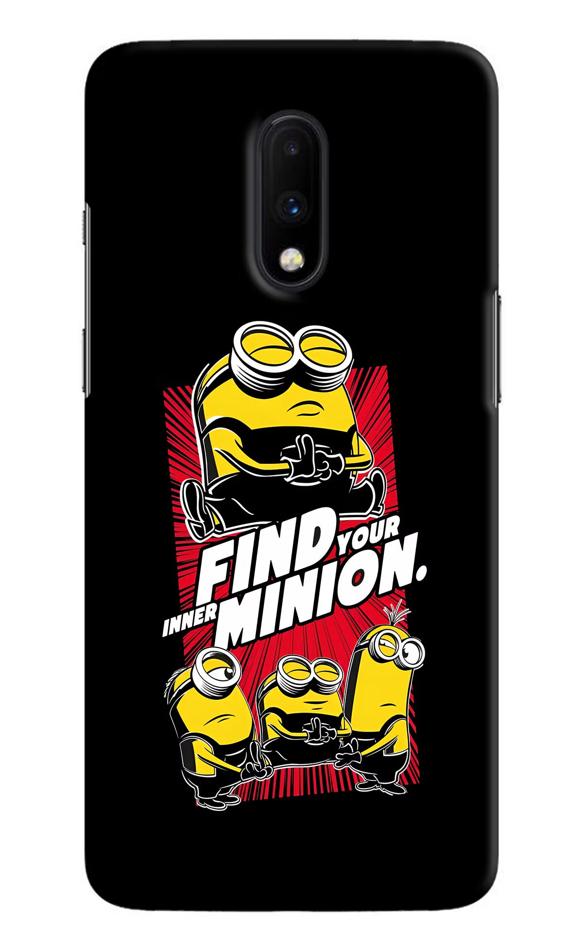 Find your inner Minion Oneplus 7 Hard Case Back Cover by Casekaro