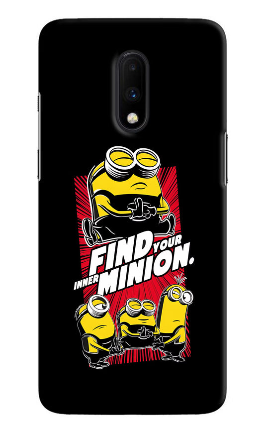 Find your inner Minion Oneplus 7 Hard Case Back Cover by Casekaro