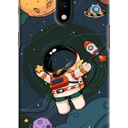 Cartoon Astronaut Oneplus 7 Hard Case Back Cover by Casekaro