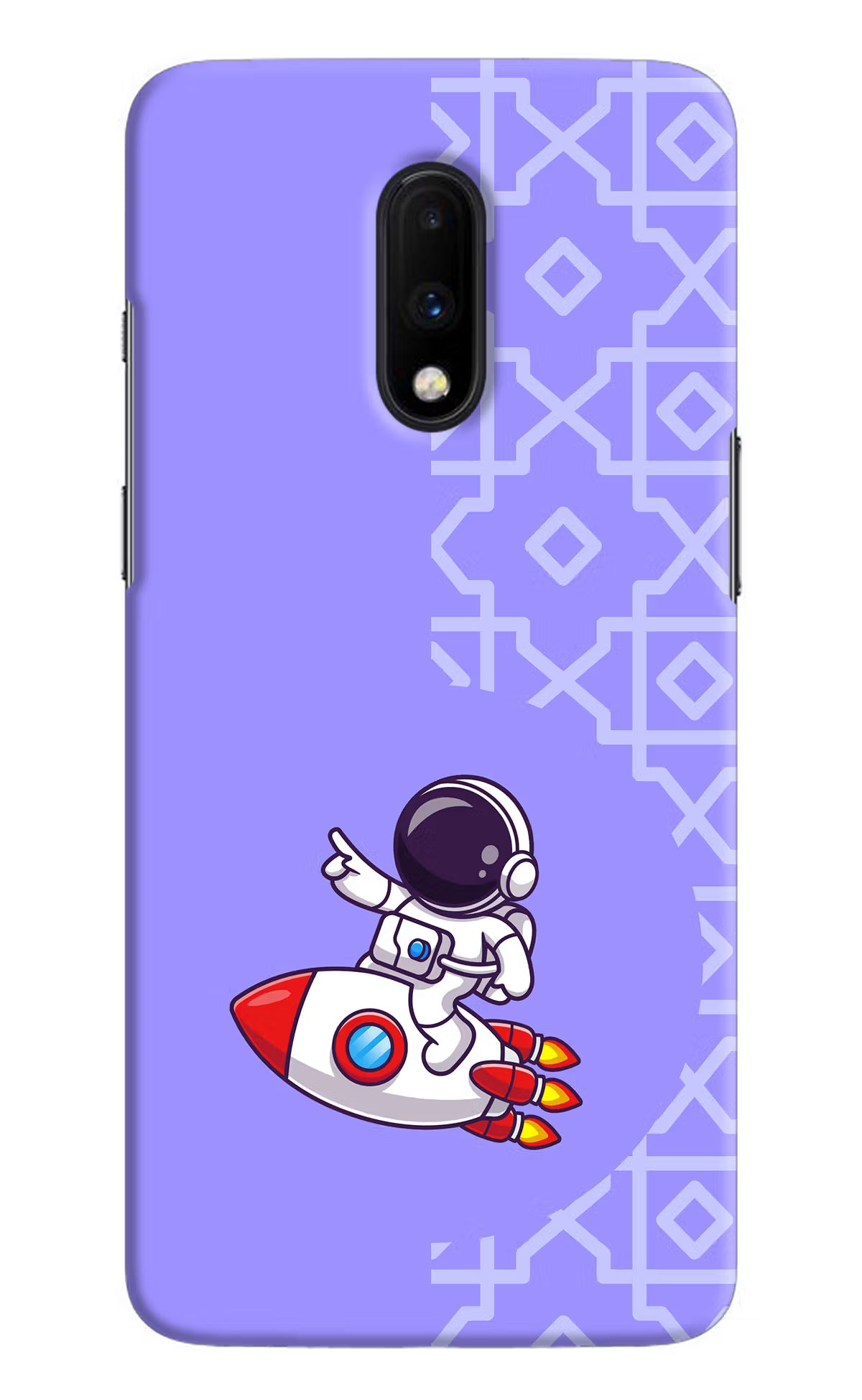 Cute Astronaut Oneplus 7 Hard Case Back Cover by Casekaro