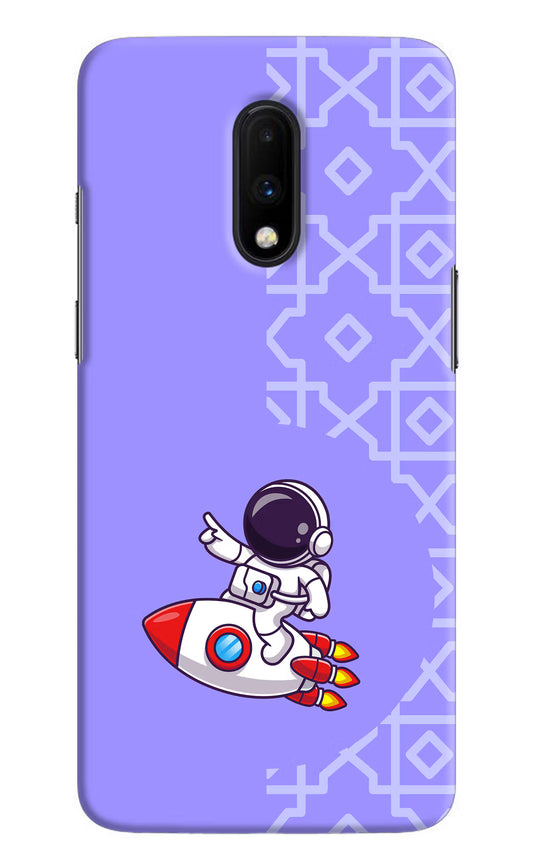 Cute Astronaut Oneplus 7 Hard Case Back Cover by Casekaro