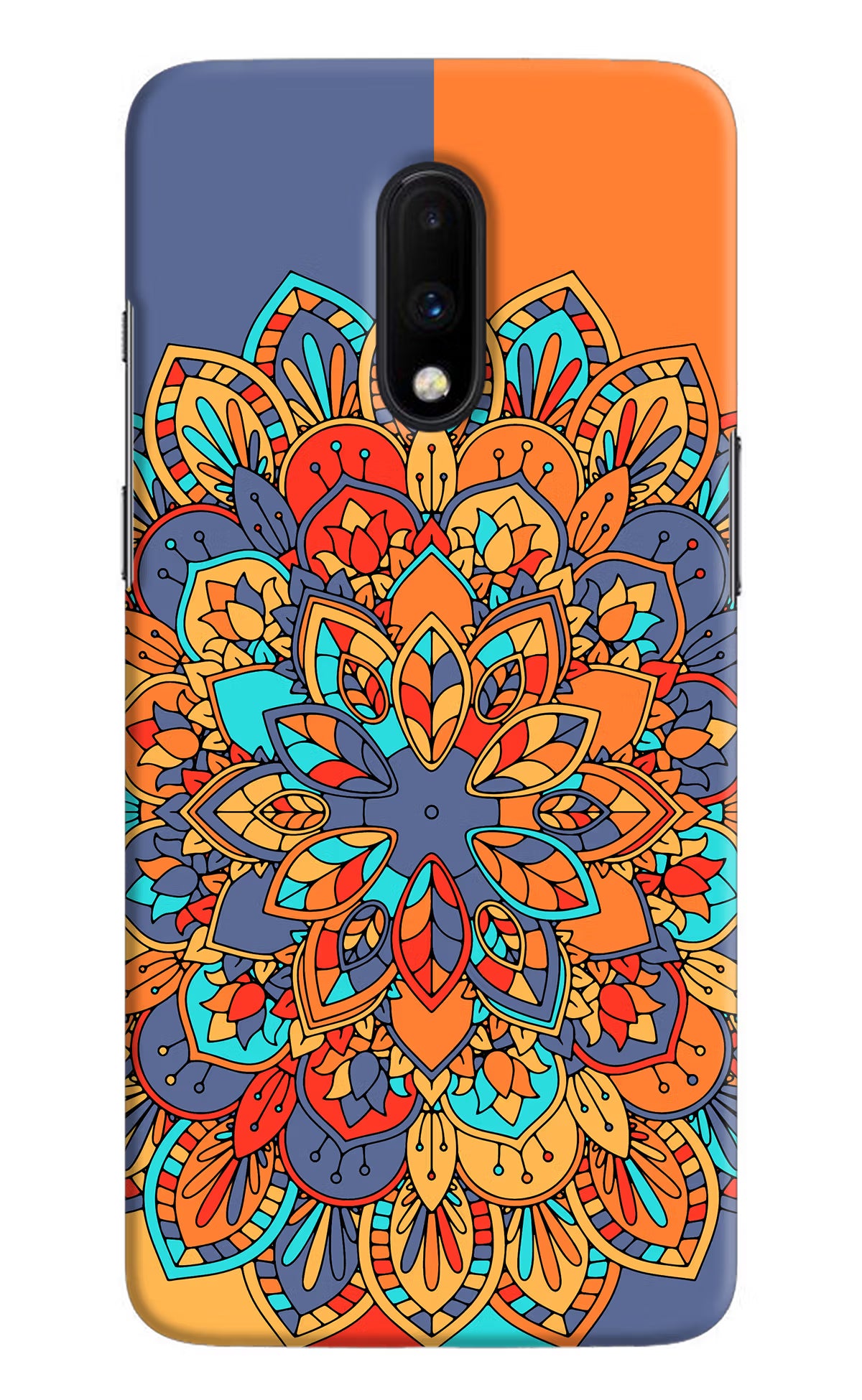Color Mandala Oneplus 7 Hard Case Back Cover by Casekaro