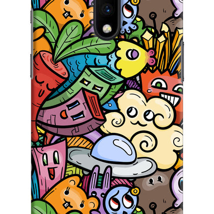 Veggie Doodle Oneplus 7 Hard Case Back Cover by Casekaro