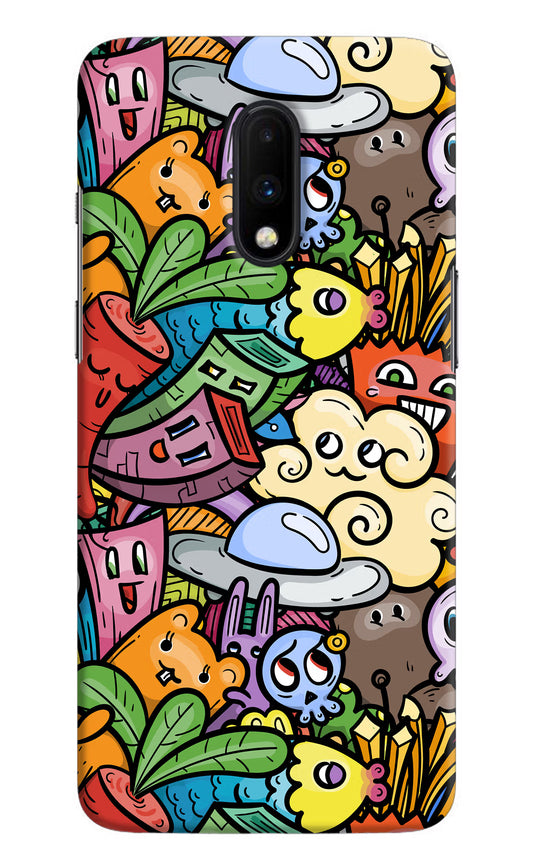 Veggie Doodle Oneplus 7 Hard Case Back Cover by Casekaro