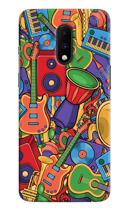 Music Instrument Doodle Oneplus 7 Hard Case Back Cover by Casekaro