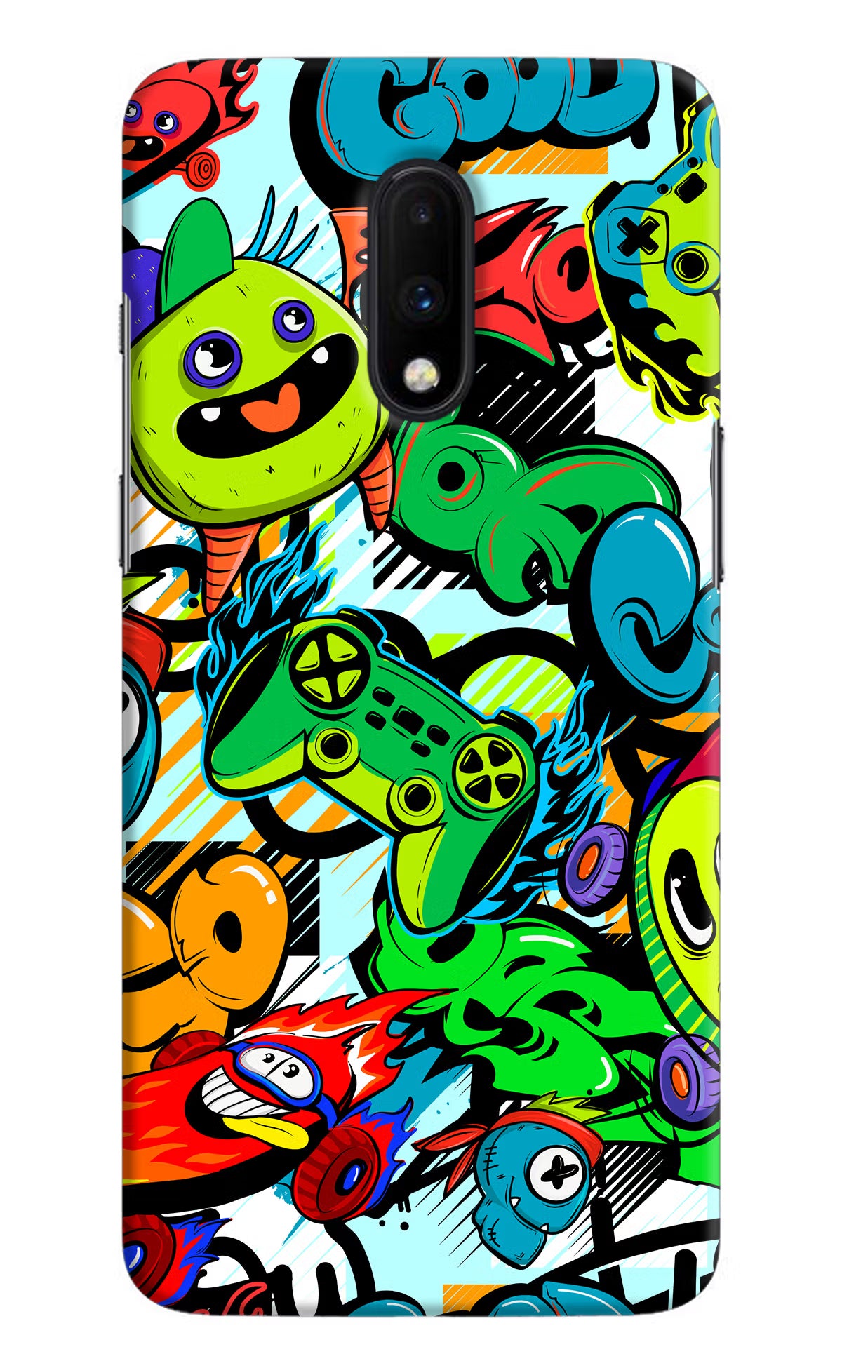 Game Doodle Oneplus 7 Hard Case Back Cover by Casekaro