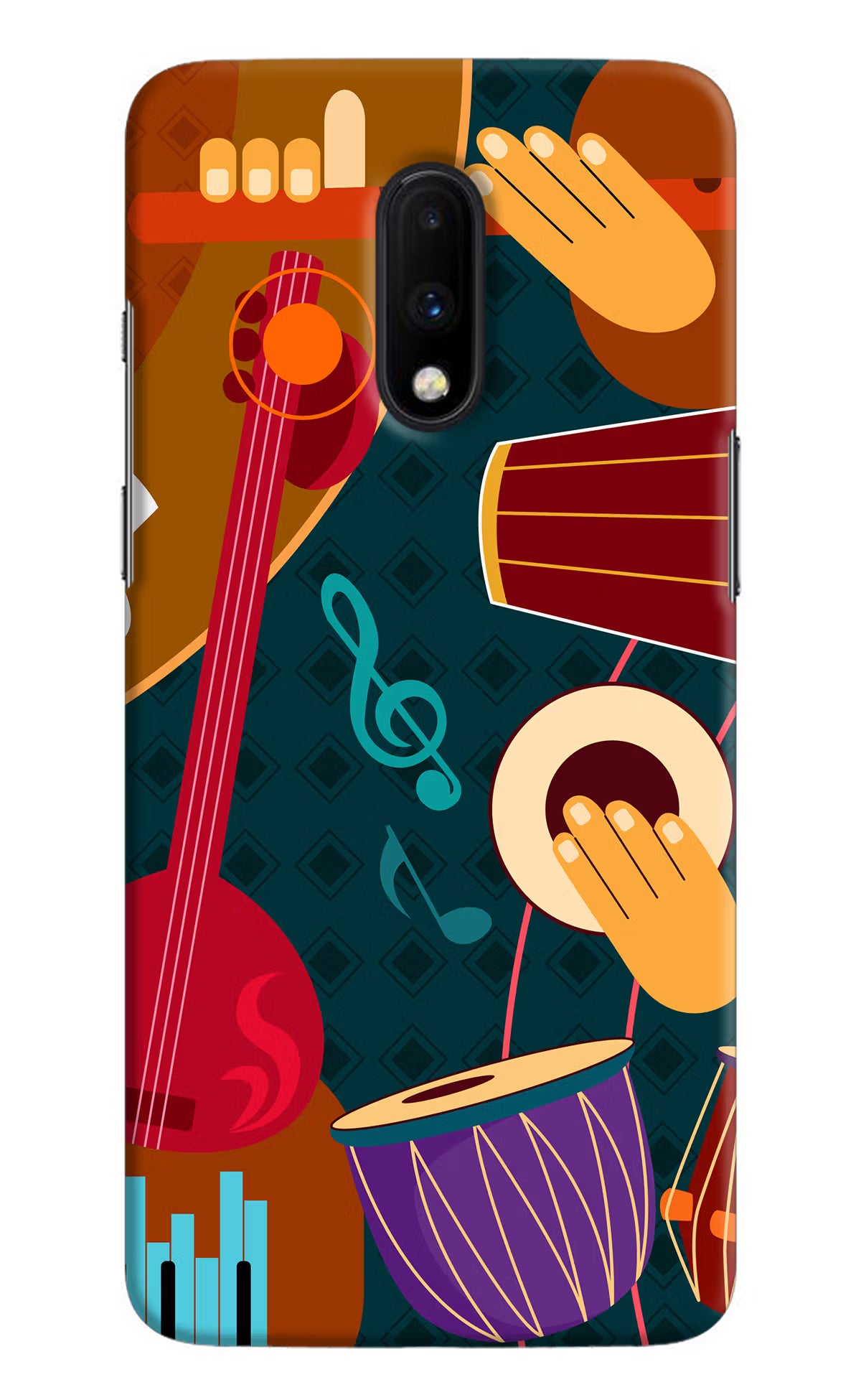 Music Instrument Oneplus 7 Hard Case Back Cover by Casekaro