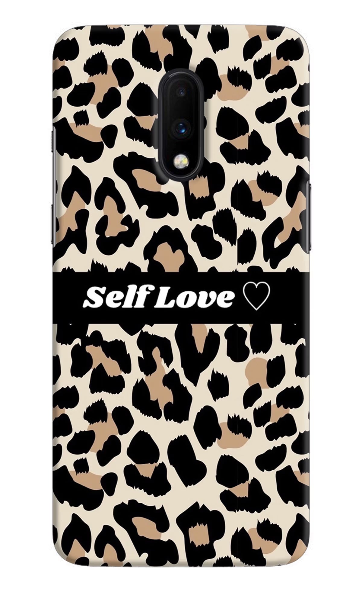 Leopard Print Self Love Oneplus 7 Hard Case Back Cover by Casekaro