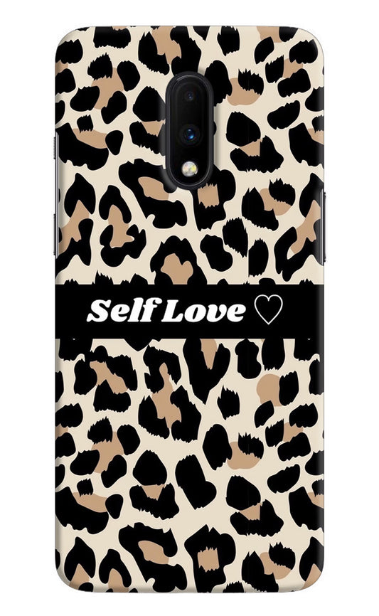Leopard Print Self Love Oneplus 7 Hard Case Back Cover by Casekaro