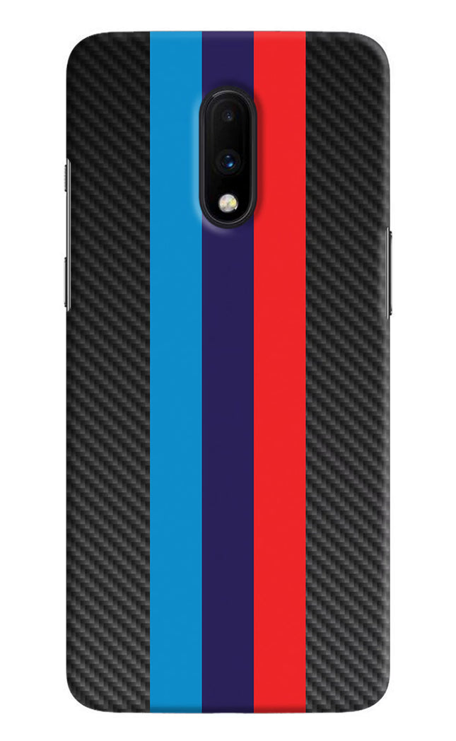 BMW Stripes Pattern Oneplus 7 Hard Case Back Cover by Casekaro
