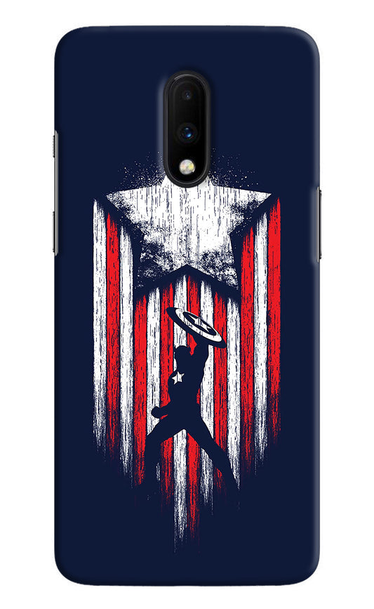 Captain America Marvel Art Oneplus 7 Back Cover