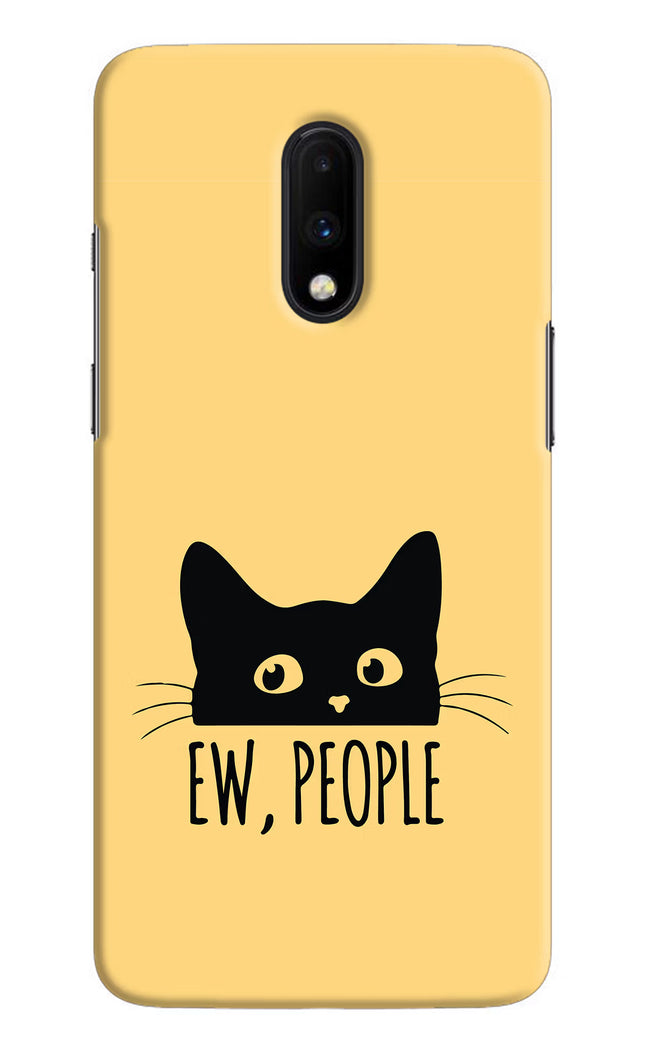 Ew People Catitude Oneplus 7 Hard Case Back Cover by Casekaro
