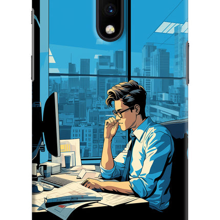 Focused Hustler (AI Generated) Oneplus 7 Hard Case Back Cover by Casekaro