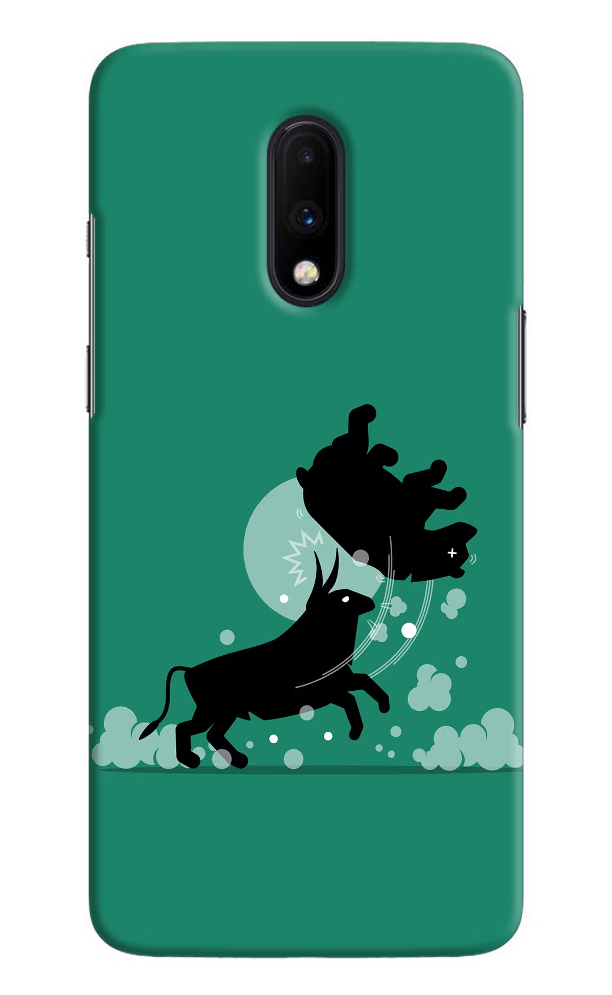 Bull Conqueror Oneplus 7 Hard Case Back Cover by Casekaro