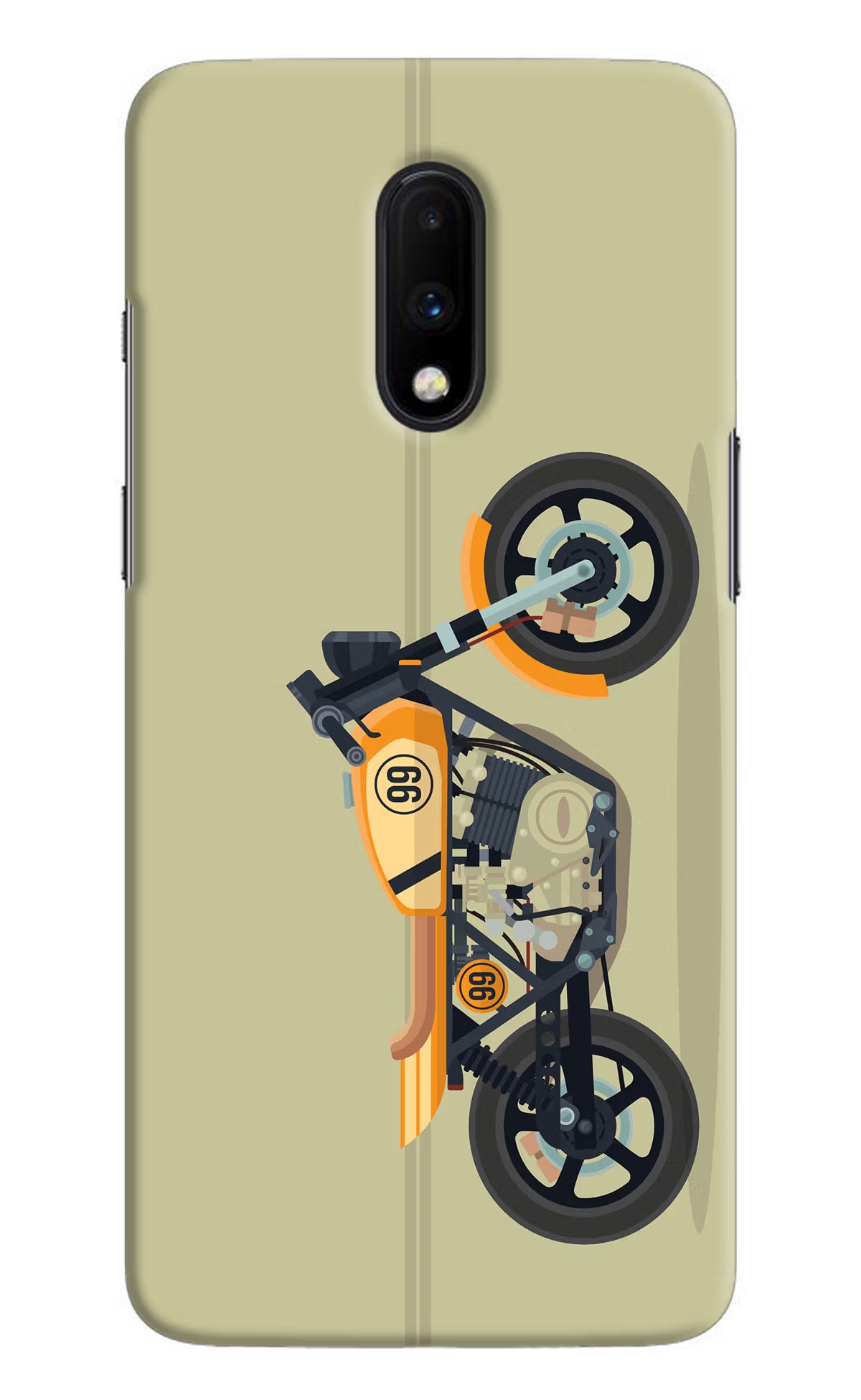 Vertical Speedster Oneplus 7 Hard Case Back Cover by Casekaro