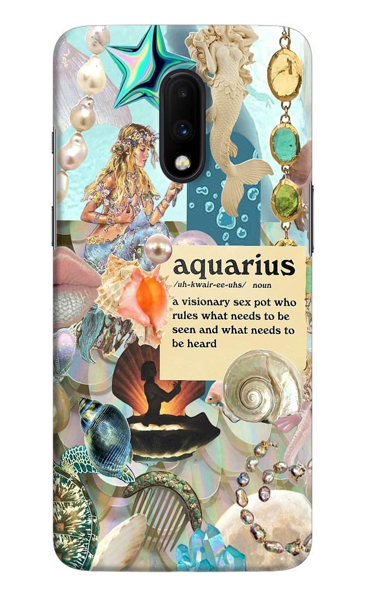Aquarius Zodiac Oneplus 7 Hard Case Back Cover by Casekaro