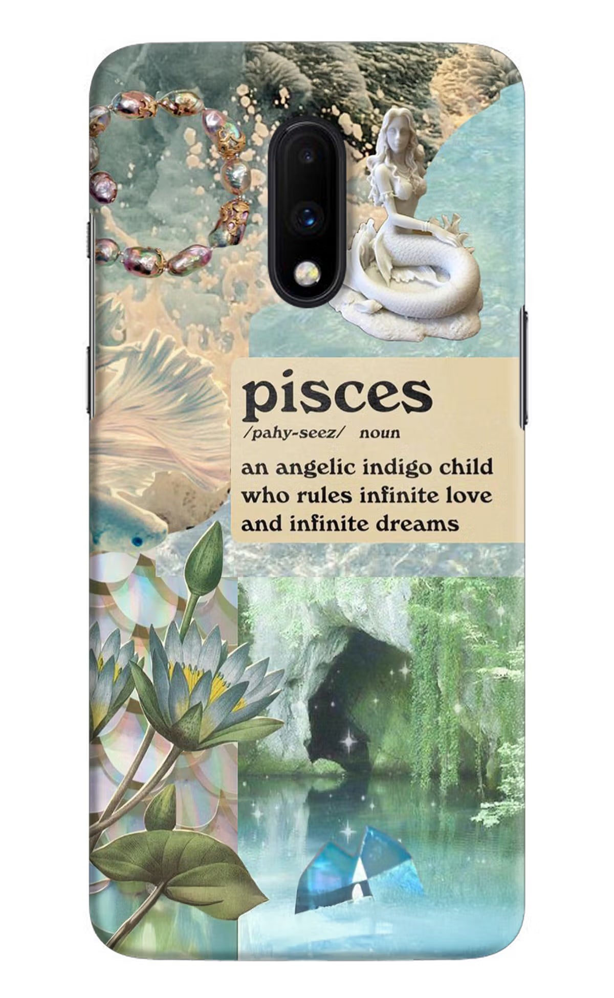 Pisces Zodiac Oneplus 7 Hard Case Back Cover by Casekaro