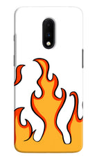 Fired Up – White Oneplus 7 Hard Case Back Cover by Casekaro
