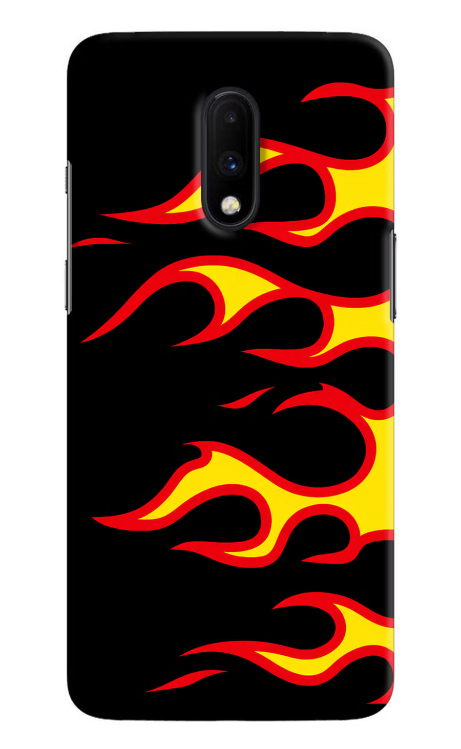 Side Sweep Flames Oneplus 7 Back Cover, Hard case