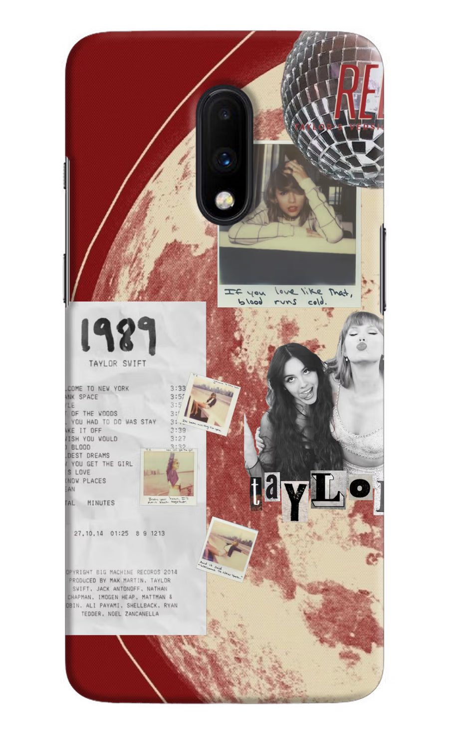 Taylor Swift Oneplus 7 Back Cover, Hard case