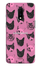 Pink Cats Oneplus 7 Hard Case Back Cover by Casekaro