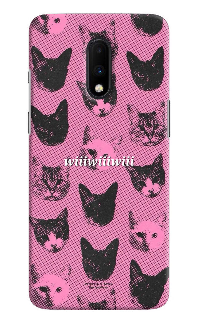 Pink Cats Oneplus 7 Hard Case Back Cover by Casekaro