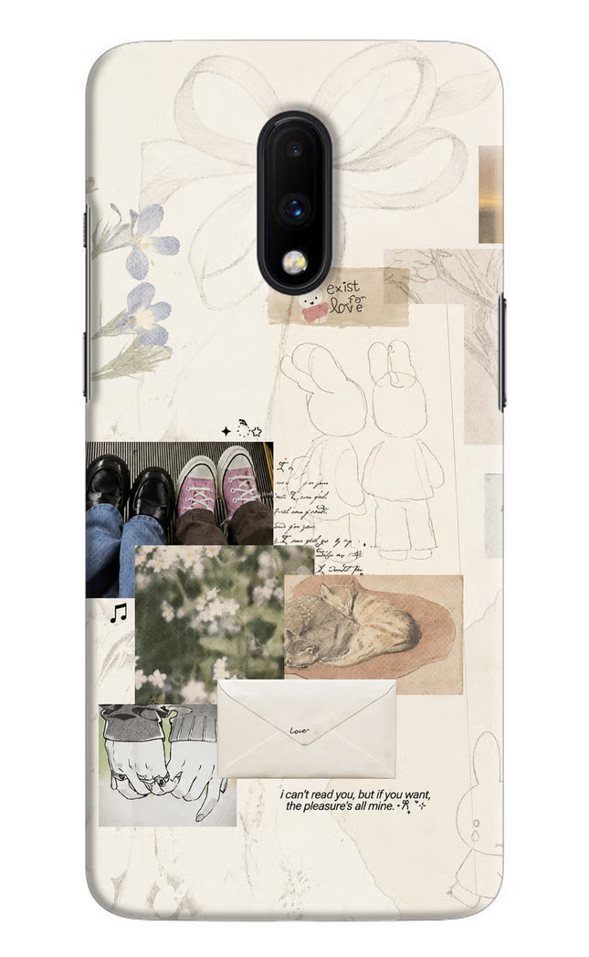 Soft Aesthetic Oneplus 7 Hard Case Back Cover by Casekaro
