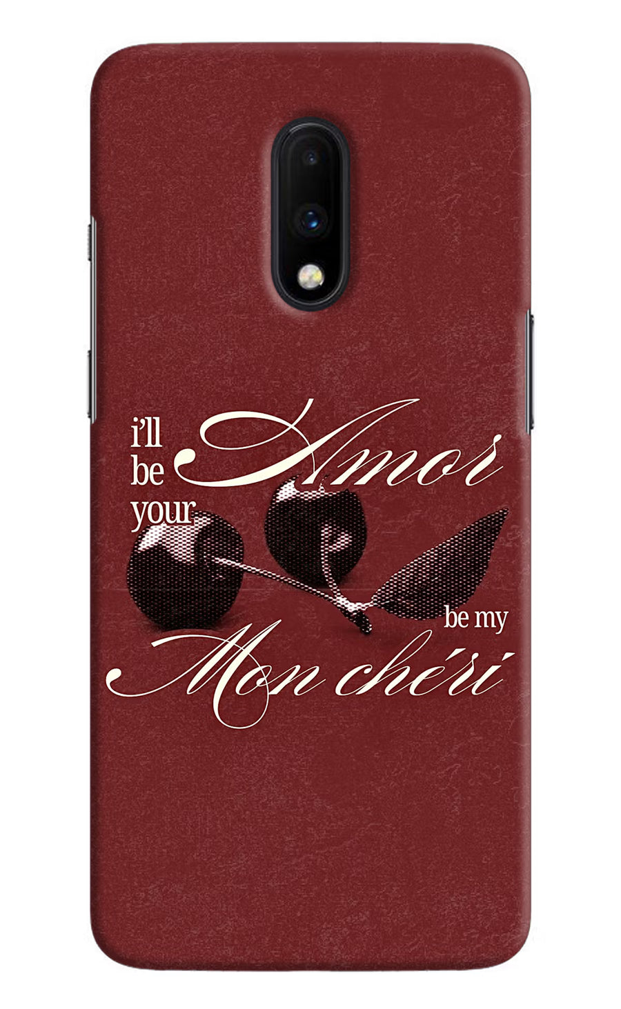 Velvet Cherry Oneplus 7 Back Cover, Hard case