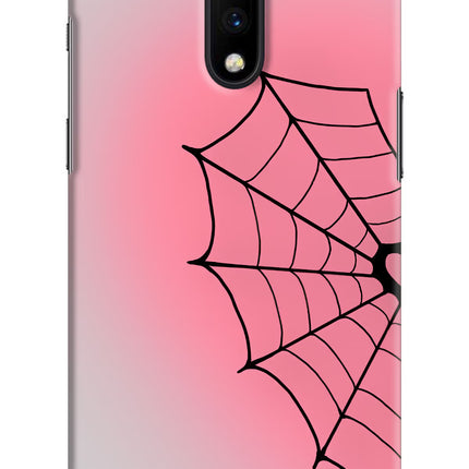 Pink Web Oneplus 7 Hard Case Back Cover by Casekaro