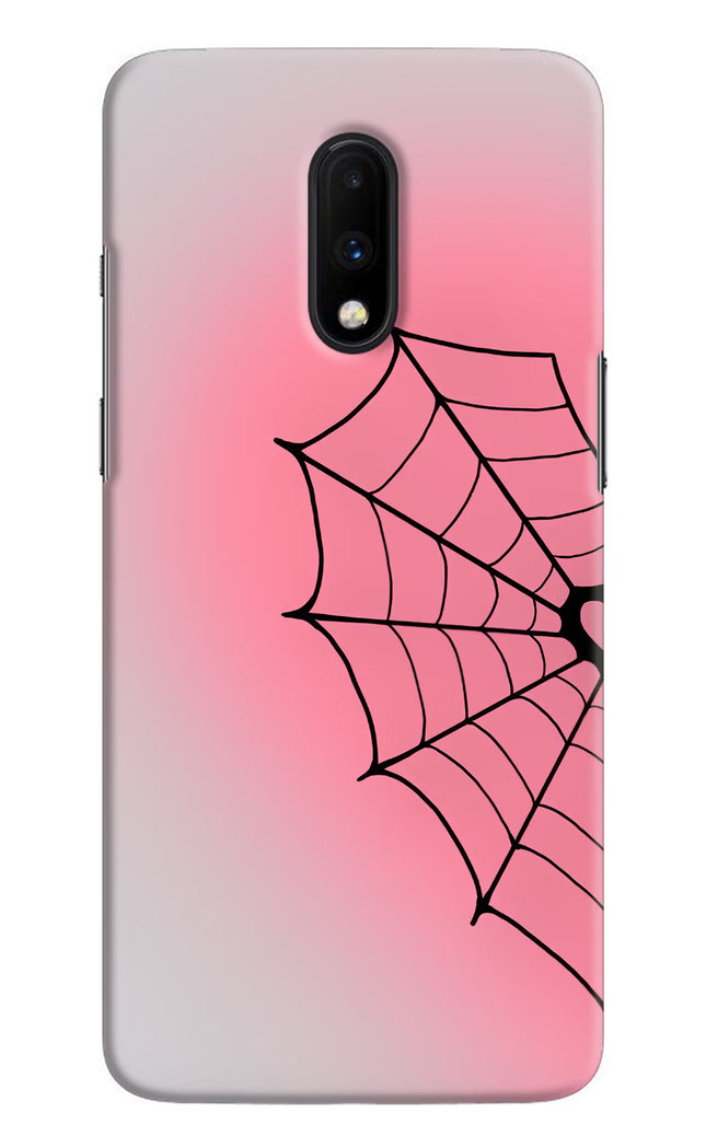 Pink Web Oneplus 7 Hard Case Back Cover by Casekaro