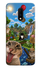 Minecraft Cat Chaos Oneplus 7 Hard Case Back Cover by Casekaro
