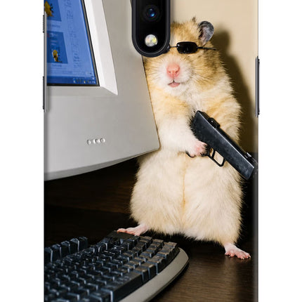 Hacker Hamster Oneplus 7 Hard Case Back Cover by Casekaro