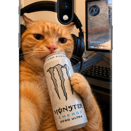 Gamer Cat Energy Oneplus 7 Hard Case Back Cover by Casekaro
