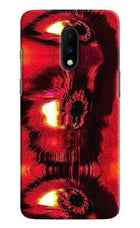 Fire Eye Oneplus 7 Hard Case Back Cover by Casekaro