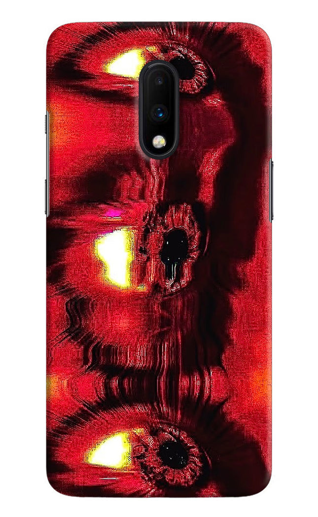 Fire Eye Oneplus 7 Hard Case Back Cover by Casekaro
