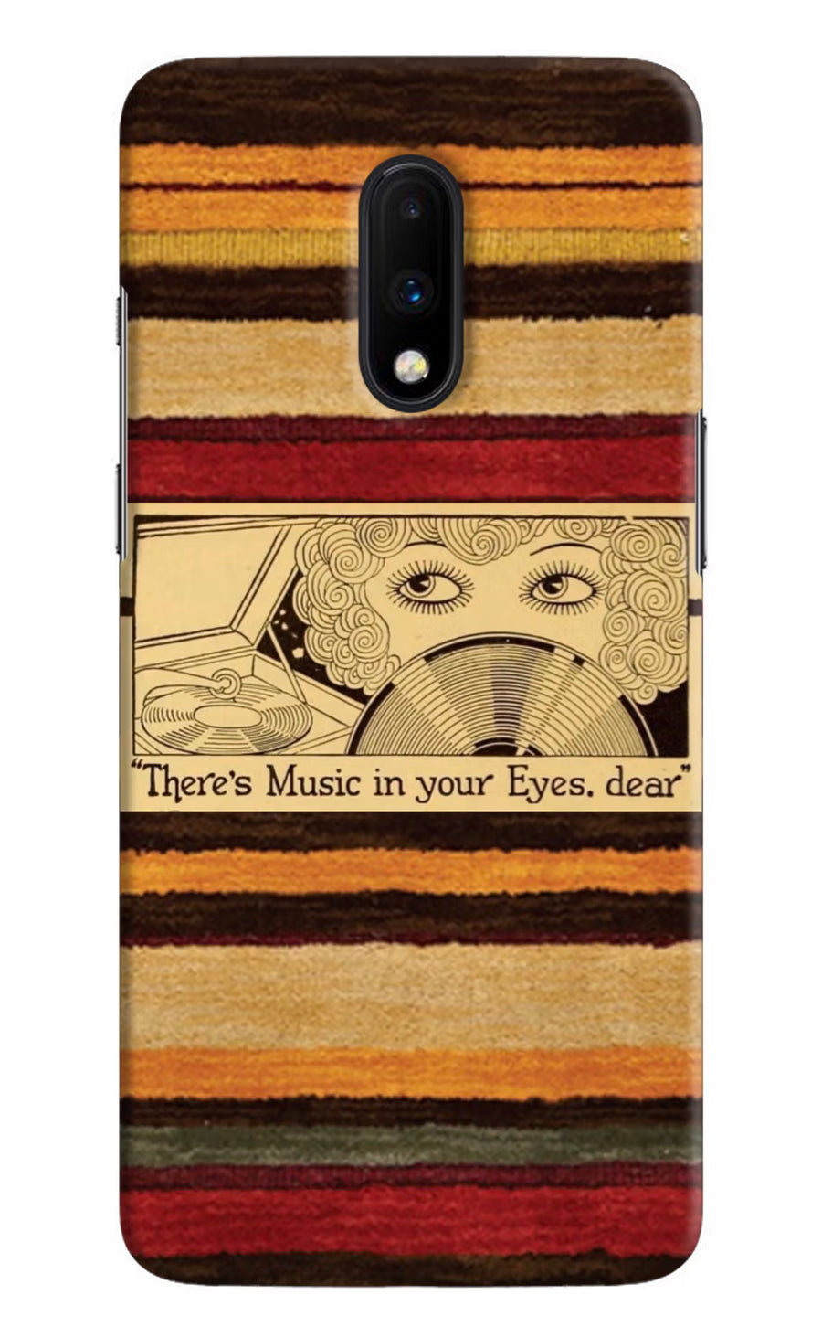 Vinyl Stripes Oneplus 7 Back Cover, Hard case