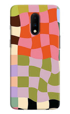 Wavy Grid Oneplus 7 Hard Case Back Cover by Casekaro