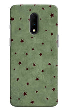Green Stars Oneplus 7 Hard Case Back Cover by Casekaro
