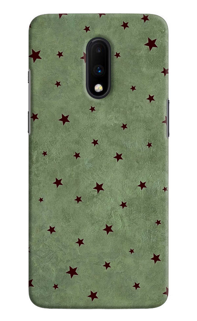 Green Stars Oneplus 7 Hard Case Back Cover by Casekaro