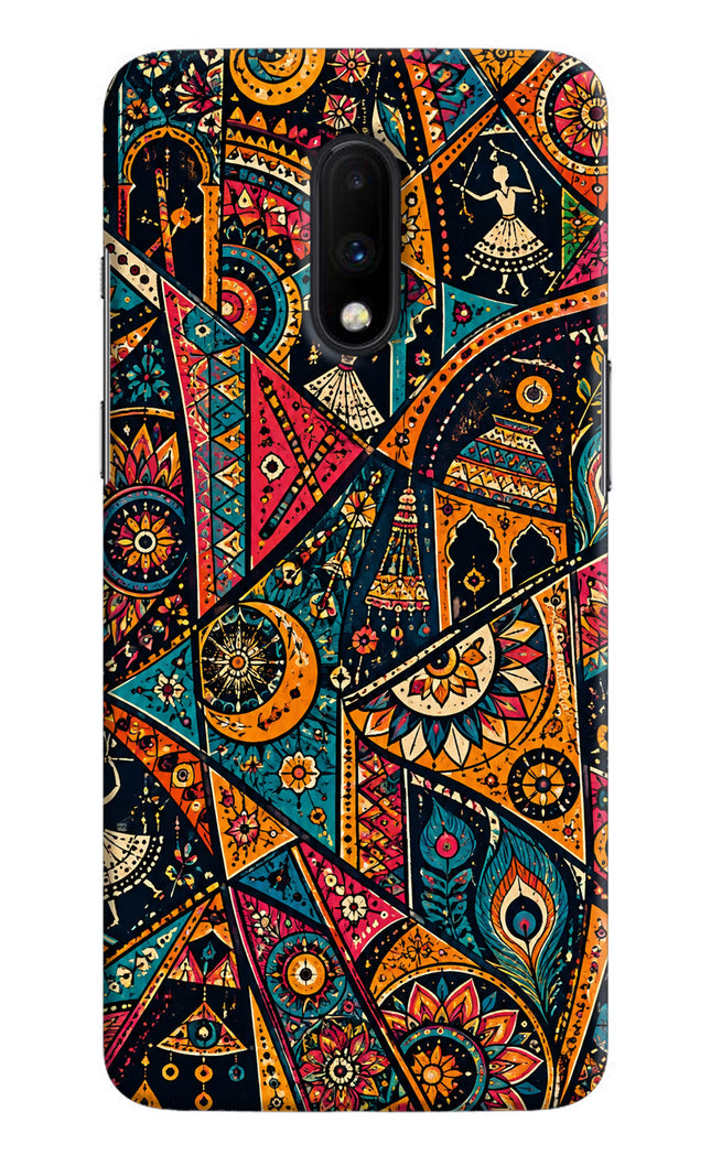 Folk Print Oneplus 7 Hard Case Back Cover by Casekaro