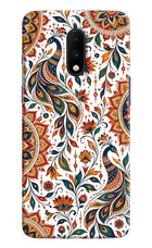 White Mayura Oneplus 7 Back Cover