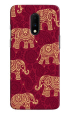 Maroon Elephant Oneplus 7 Hard Case Back Cover by Casekaro