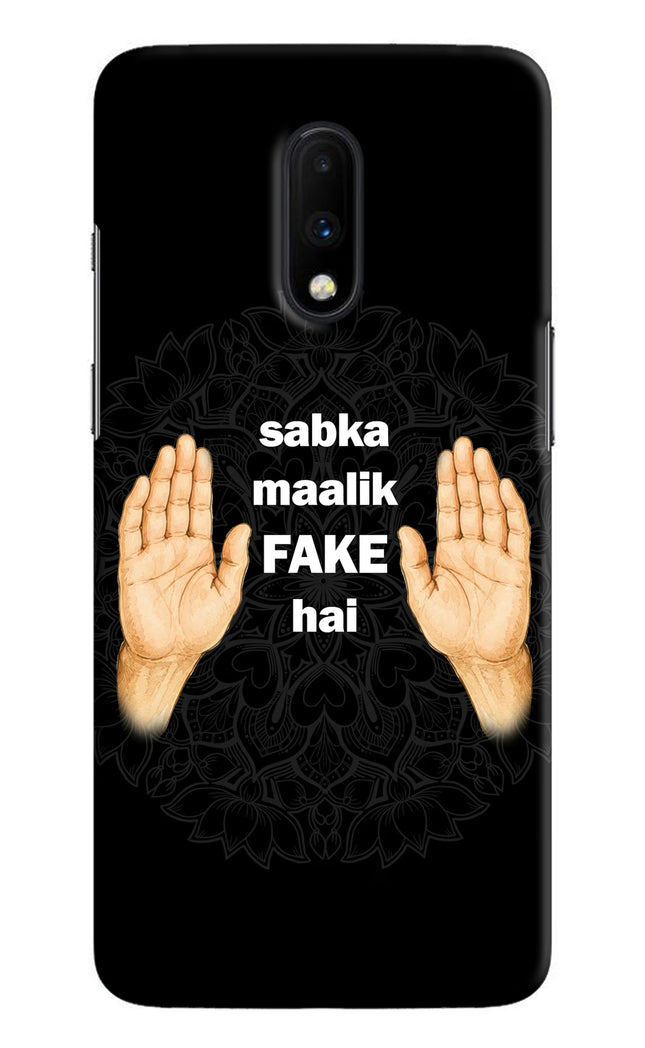 Sabka Malik Fake Oneplus 7 Hard Case Back Cover by Casekaro