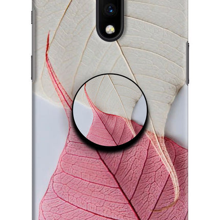 White Pink Leaf Oneplus 7 Pop Case by Casekaro