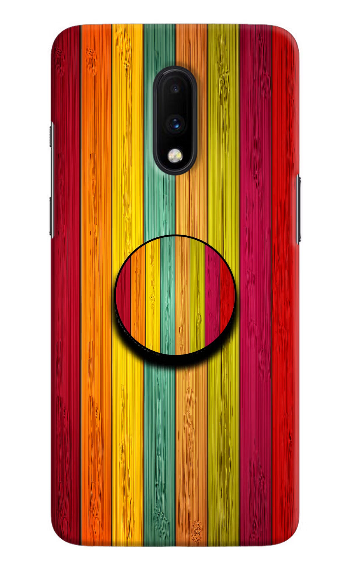 Multicolor Wooden Oneplus 7 Pop Case by Casekaro
